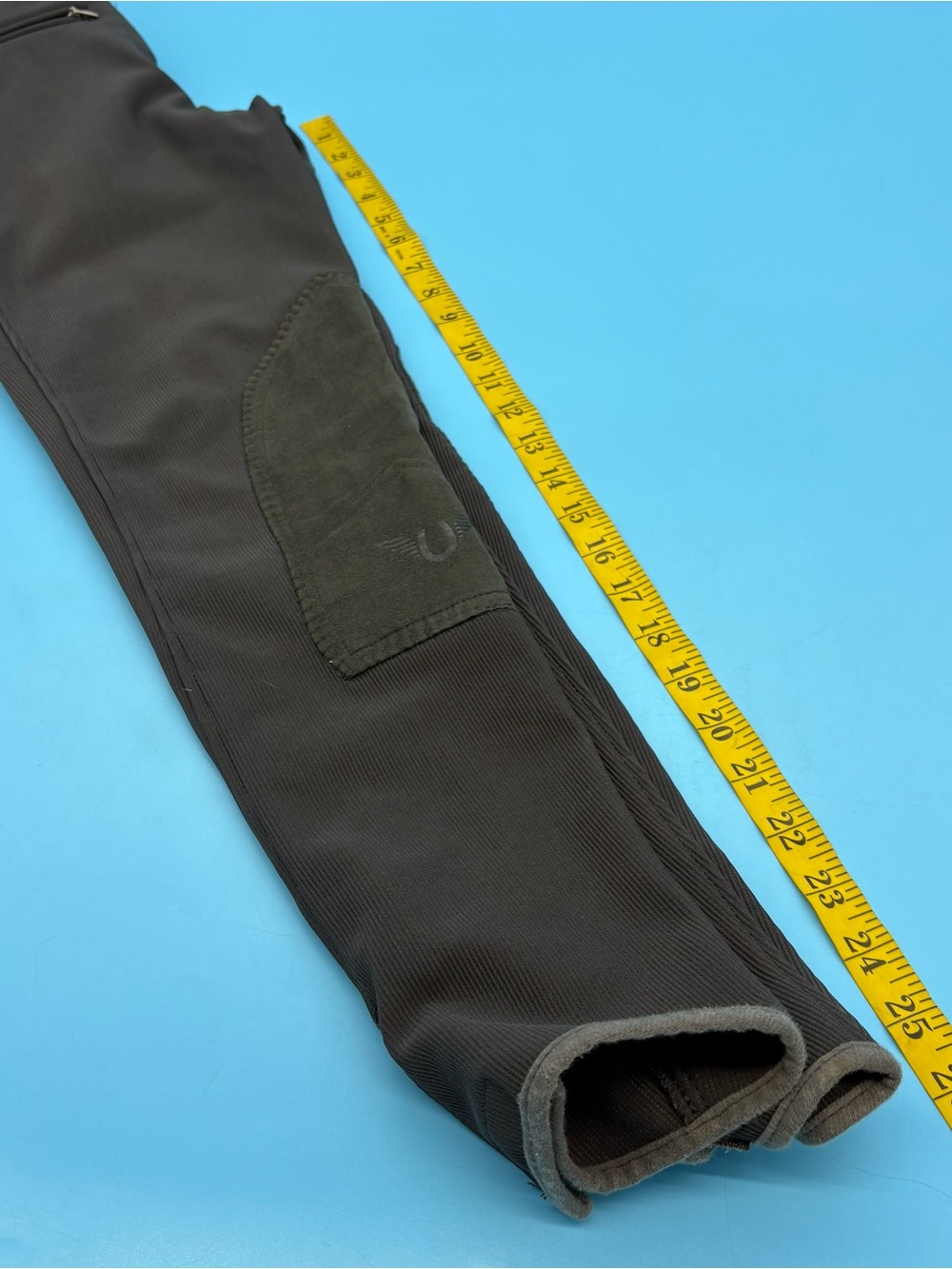 TuffRider Ladies Ribb Knee Patch Breeches, Brown Size 28 - Picture 9 of 10